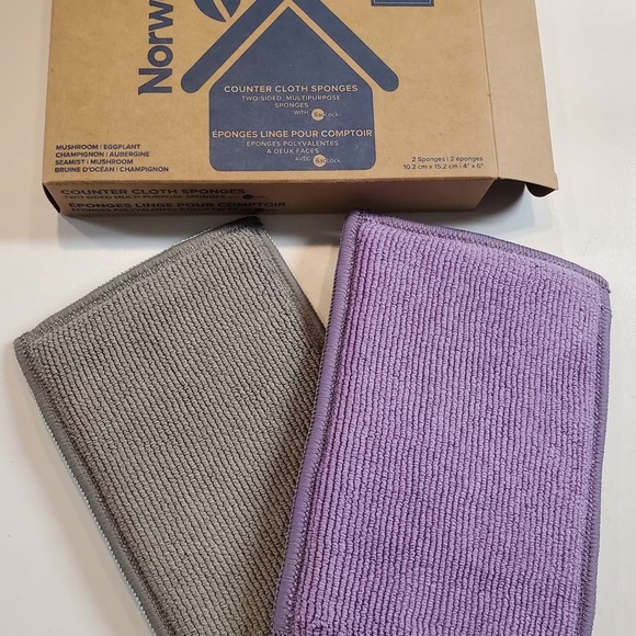 Norwex Counter Cloth Sponges LE Set of 2 NIB Eliminate Paper Towel Waste - Picture 3 of 4